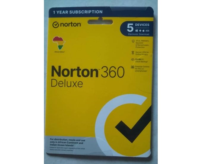 Norton 360 Deluxe 5 User (5PC) pack