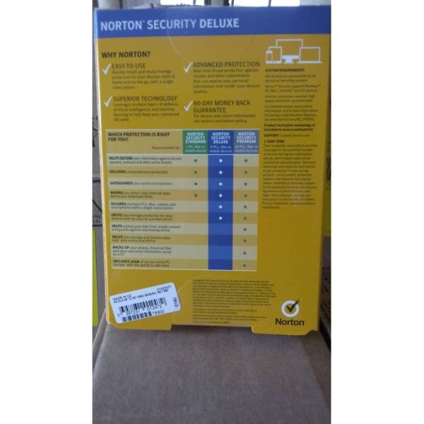 Norton INTERNET SECURITY DELUXE LICENSE KEY - 5 DEVICES